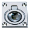 PERKO Square Flush Ring Pull - Chromed Zinc 1 3/4" x 1 3/8"