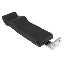 SOUTHCO MARINE Over-Center Flexible Draw Latch, Large with Right-Angle Keeper, Black