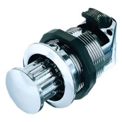 SOUTHCO MARINE M1-2A Pop-Out Knob Latches, Surface Mount, Chrome-Plated Plastic