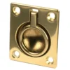 WHITECAP Square Flush Ring Pull, Brass 1 1/2" x 1 3/4"