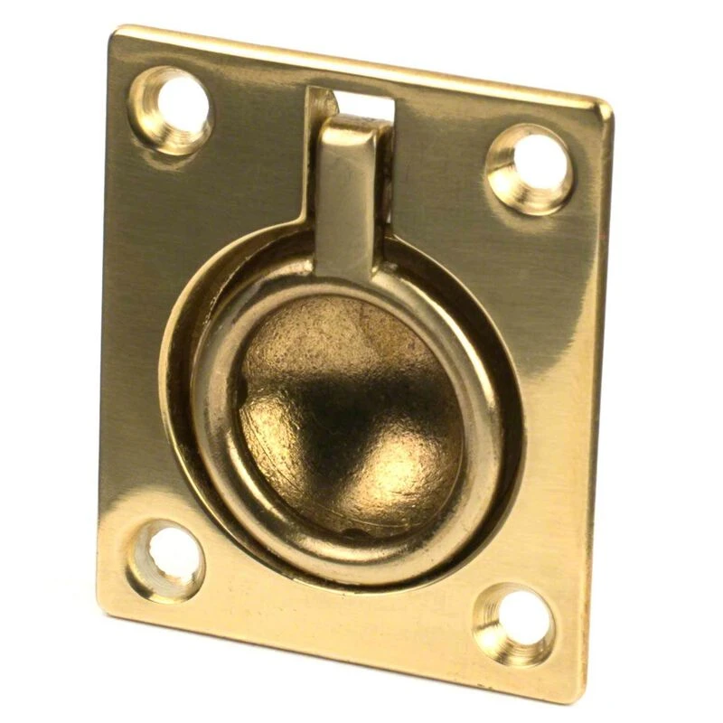 WHITECAP Square Flush Ring Pull, Brass 1 1/2" x 1 3/4" 1 WHITECAP Square Flush Ring Pull, Brass 1 1/2" x 1 3/4"