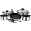 MAGMA Professional Series Gourmet Nesting 10-Piece Stainless Steel Induction Cookware Set with Ceramica® Non-Stick
