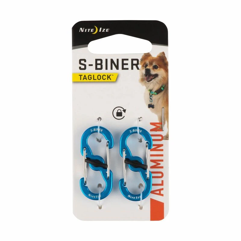 NITE IZE S-Biner® TagLock™ Aluminum,- 2-Pack 2 NITE IZE S-Biner® TagLock™ Aluminum,- 2-Pack - Image 2