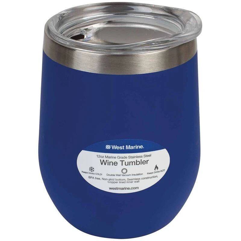 WEST MARINE 12 oz. Insulated Wine Tumbler 1 WEST MARINE 12 oz. Insulated Wine Tumbler