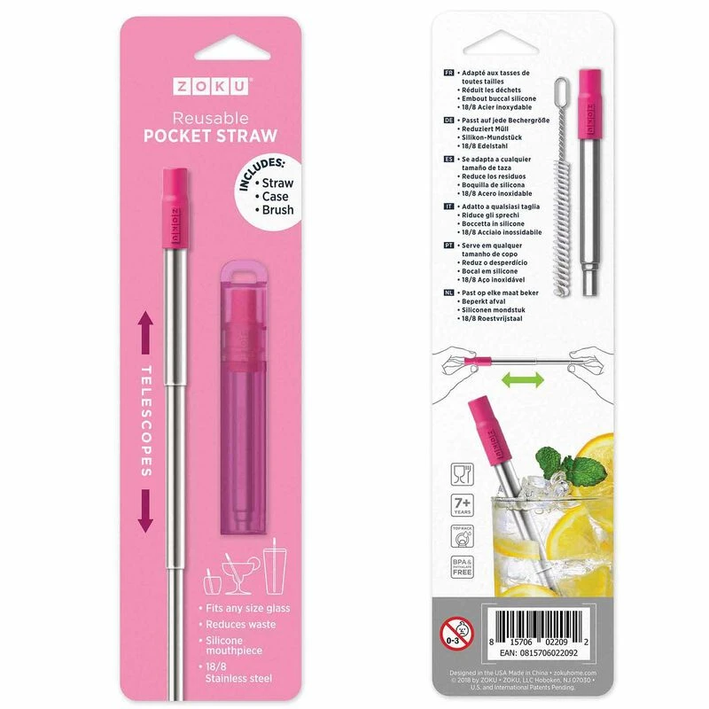 ZOKU Reusable Telescoping Pocket Straw 2 ZOKU Reusable Telescoping Pocket Straw - Image 2