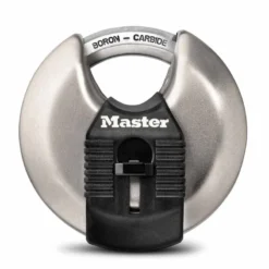 MASTER LOCK 2 3/4" Wide Magnum Stainless Steel Discus Padlock with Shrouded Shackle