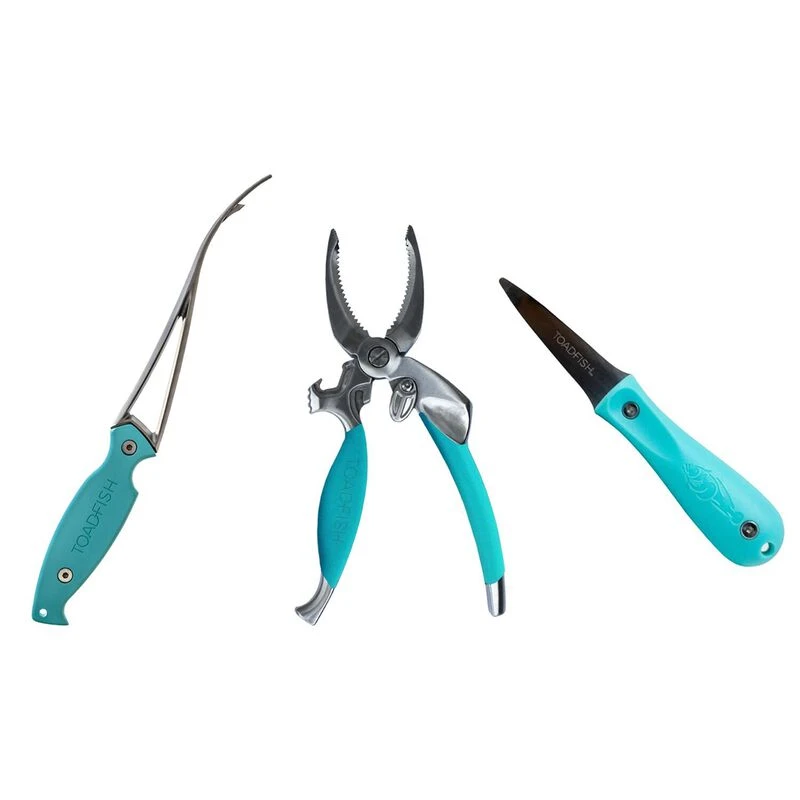TOADFISH Coastal Kitchen Collection -1 Shrimp Cleaner, 1 Oyster Knife, 1 Crab Claw Cutter 1 TOADFISH Coastal Kitchen Collection -1 Shrimp Cleaner, 1 Oyster Knife, 1 Crab Claw Cutter