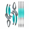 TOADFISH Crab and Lobster Tool Set - 2 Crab/Lobster cutters, 4 Seafood Forks
