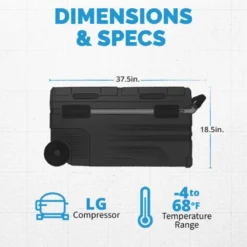 NEW AIR 80 qt. Portable Electric Camping Refrigerator/Freezer -Boat Cabin And Galley Store 20279931 9 1500.01072021090109