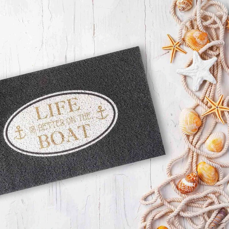 CON-TACT BRAND 18" x 30" PVC Spray Print Boarding Mat, Life is Better on the Boat 3 CON-TACT BRAND 18" x 30" PVC Spray Print Boarding Mat, Life is Better on the Boat - Image 3