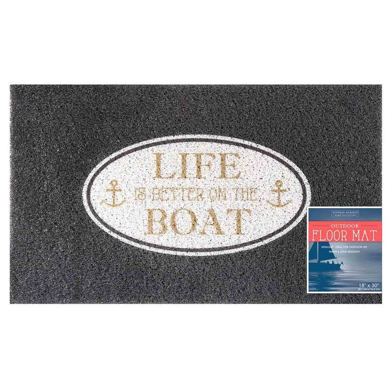 CON-TACT BRAND 18" x 30" PVC Spray Print Boarding Mat, Life is Better on the Boat 4 CON-TACT BRAND 18" x 30" PVC Spray Print Boarding Mat, Life is Better on the Boat - Image 4