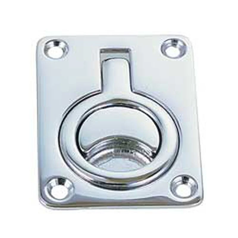 PERKO Square Flush Ring Pull - Chromed Bronze 2 5/8" x 2" 1 PERKO Square Flush Ring Pull - Chromed Bronze 2 5/8" x 2"