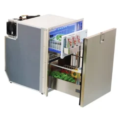 ISOTHERM Drawer 85 Stainless Steel Refrigerator with Freezer Compartment, AC/DC, 4-Sided Stainless Steel Flange