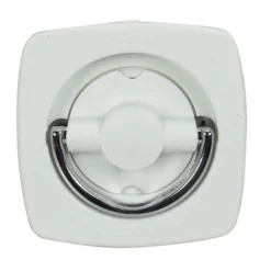 PERKO Non-Locking Flush Lock - Chrome/White with Offset Cam Bar 3/8 to 3"