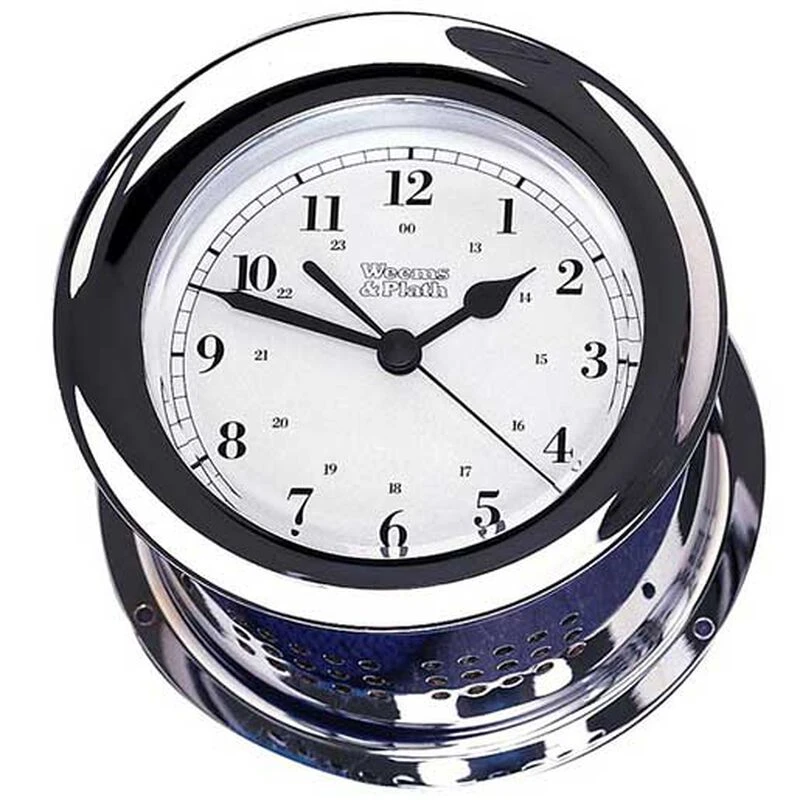 WEEMS & PLATH Atlantis Quartz Clock, Chrome 1 WEEMS & PLATH Atlantis Quartz Clock, Chrome