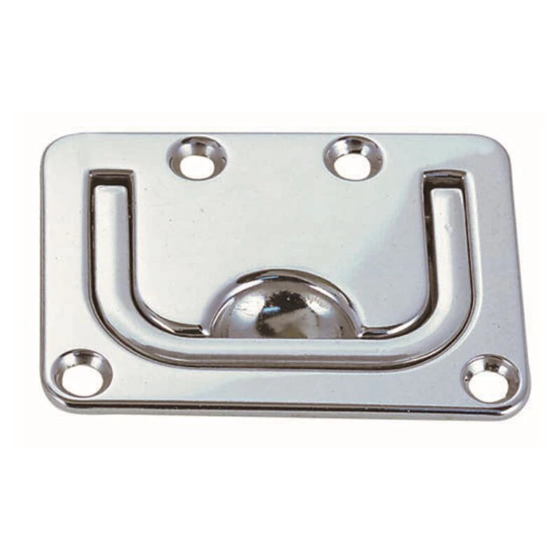 PERKO Chrome-Plated Zinc Flush Lifting Handle, 3" x 2-1/4" 1 PERKO Chrome-Plated Zinc Flush Lifting Handle, 3" x 2-1/4"