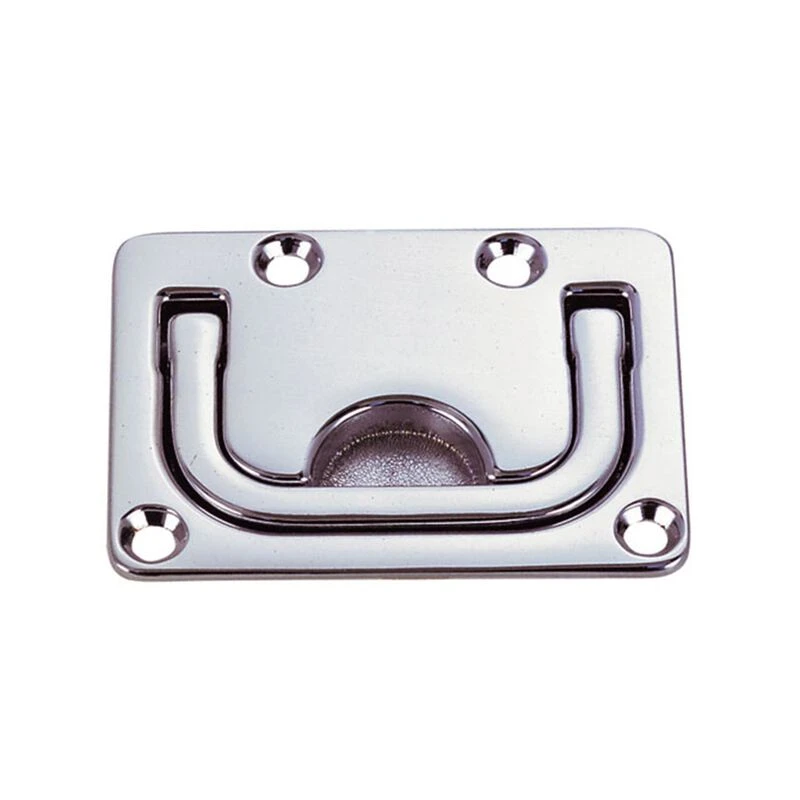 PERKO Chrome-Plated Bronze Flush Lifting Handle, 3" x 2-1/4" 1 PERKO Chrome-Plated Bronze Flush Lifting Handle, 3" x 2-1/4"